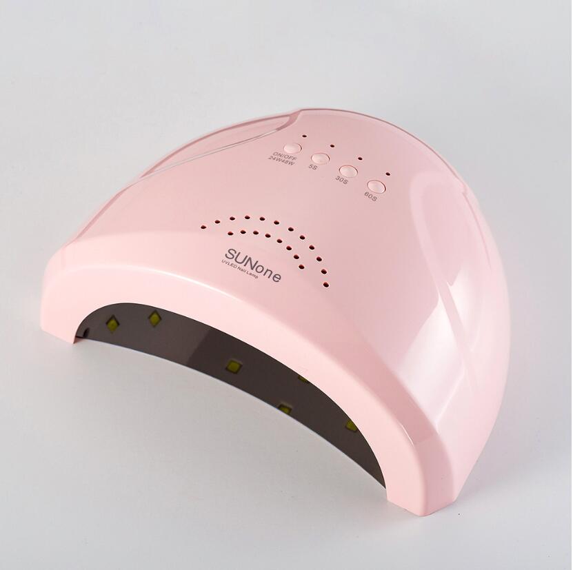 SUNone 48W UV LED Nail Lamp for Nails Dryer 30 pcs Led Nail Lamp for Curing UV Gel Nail Polish Varnish Lamp Nail Art Tool: SUNOne-Pink