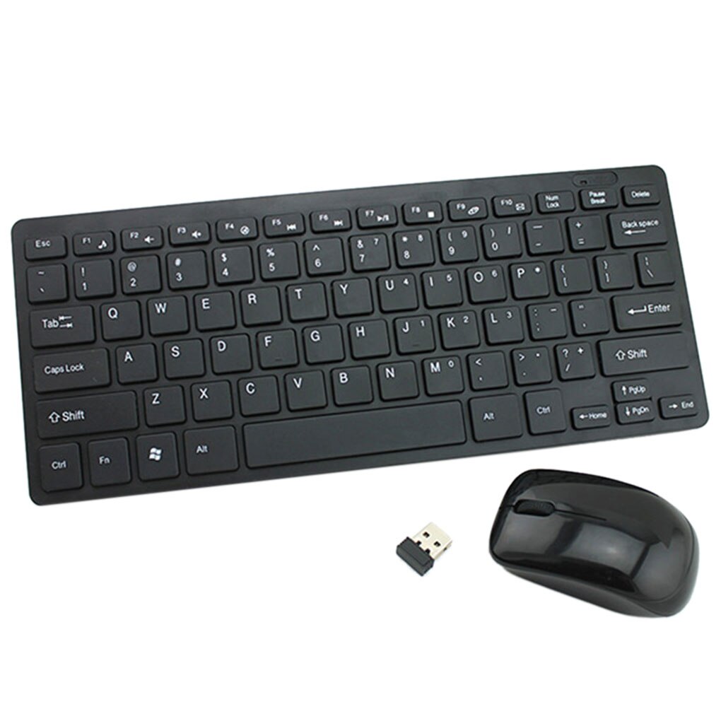 Mini ergonomisk trådløst tastatur lille stilfuldt musesæt usb tastatur til spil kontor tablet laptop desktop forsyninger: 2