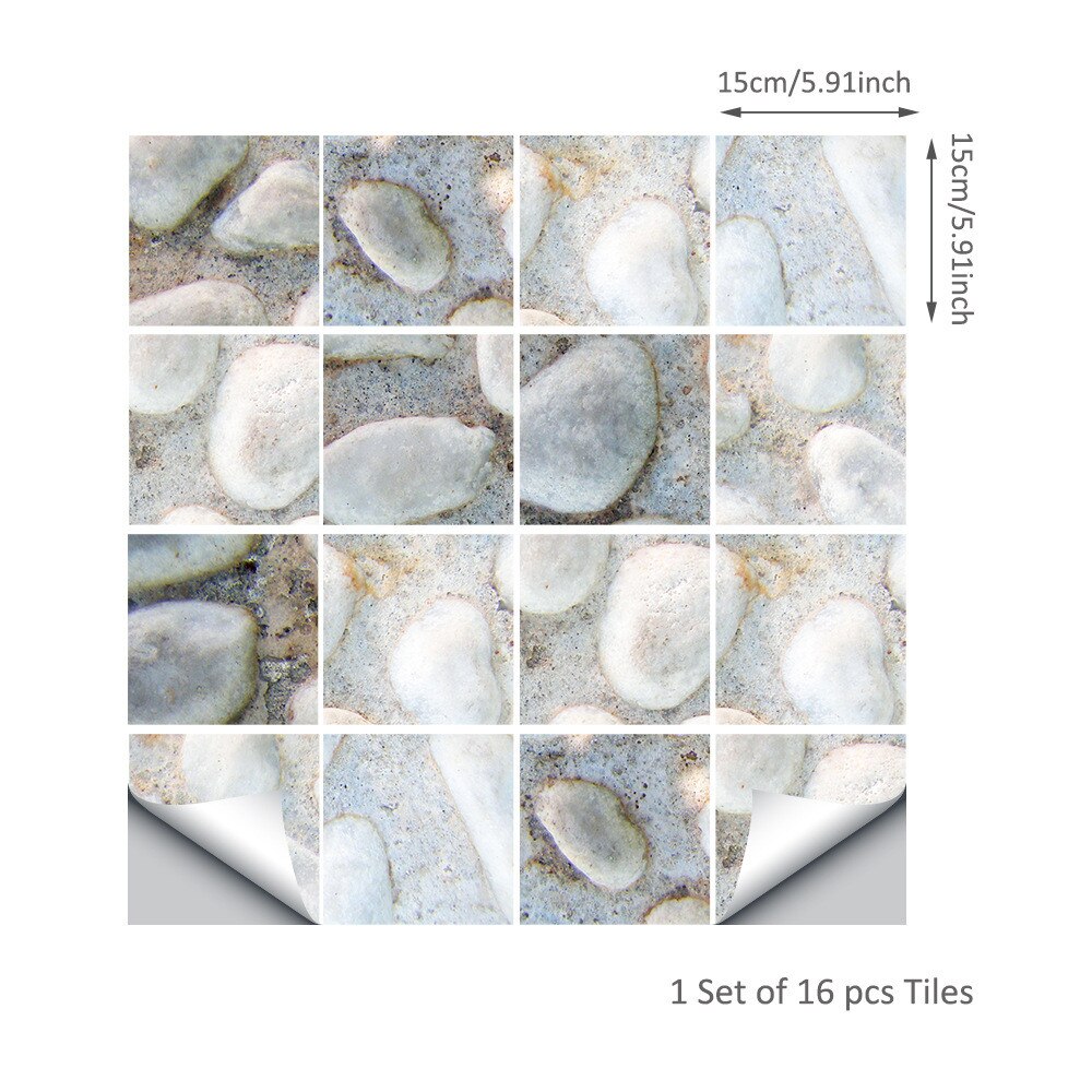 Tegel Sticker Zelfklevende Muurtattoo Kithen Badkamer Decoratie Stickers 3D 15X15CM D91008: B