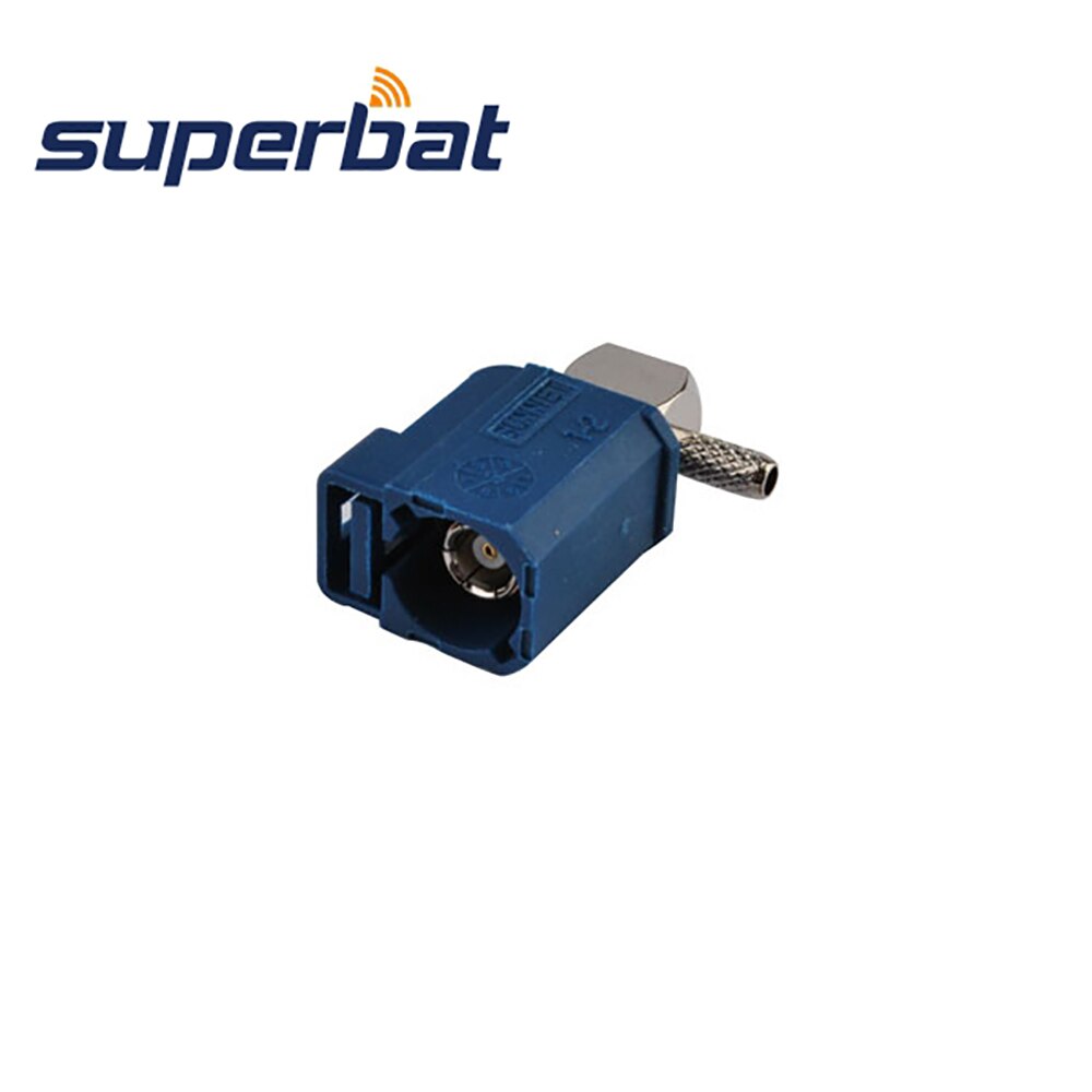 Superbat 10 Uds antena Fakra C Azul/5005 conector hembra ángulo recto para MFD2 RNS2 RNS-E MFD 2 VW 0295