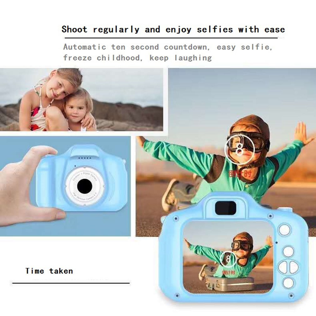 1080P HD Screen Children's Digital Camera with 8g Memory Card Photo Video Cute Camera Multifunctional Children Mini Camera