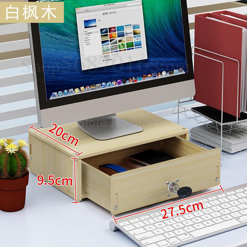 Computer monitor increased shelf support screen office supplies desktop storage box keyboard finishing rack: ml23