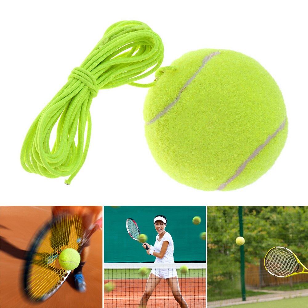 Tennis Trainer Tennis Ball Practice Single Self-Study Training Rebound Tool with Elasctic Rope SCI88