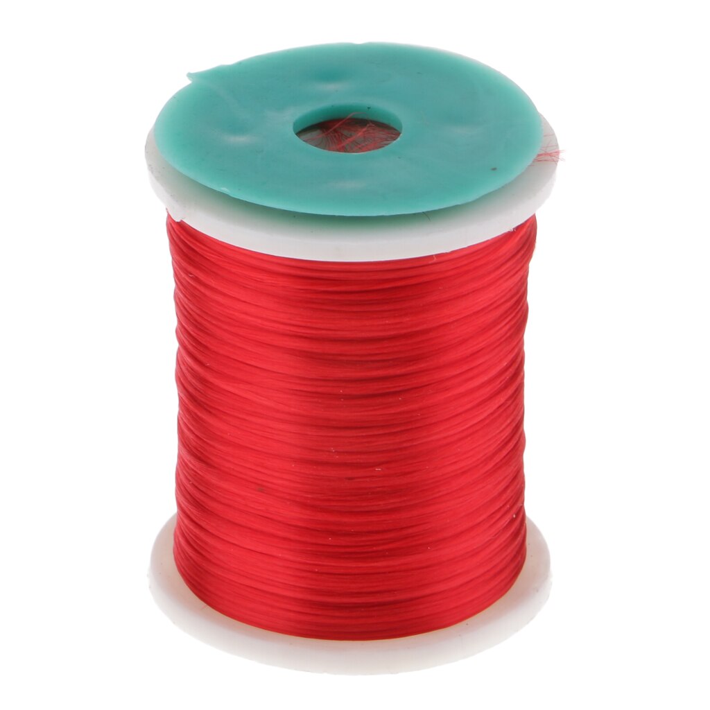 Højstyrke 250m flue bindetråd materiale 210 denier flue fiske tråd flash tinsel tråd til lokkemad gør det selv værktøj: Rød