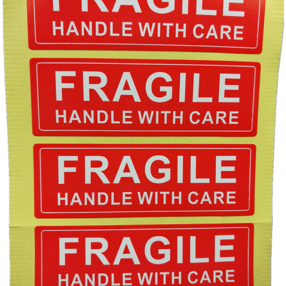 500pcs FRAGILE Handle With Care Label Sticker 75x25mm 1x3 inch Fragile Warning Sticker