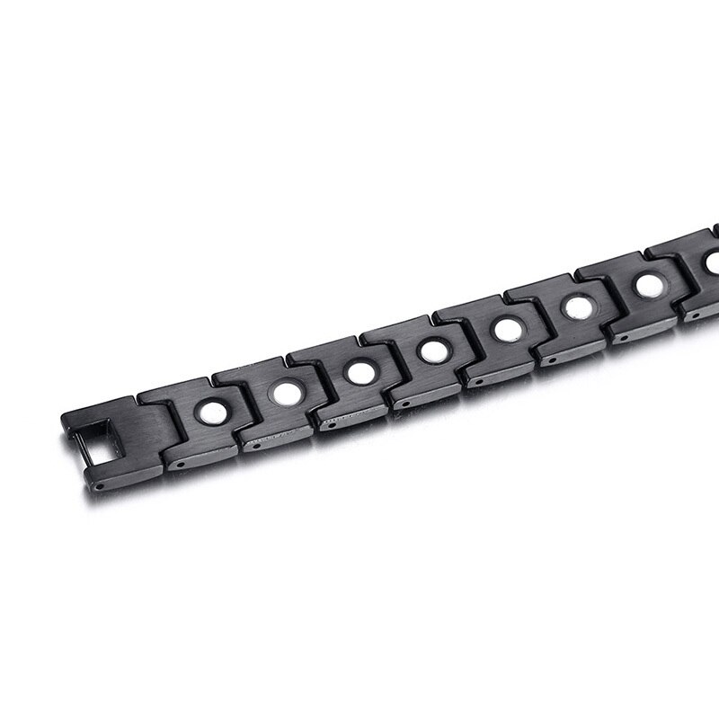 Bracelet de cheville homme noir néodyme Bio aimant magnétique thérapie énergétique bracelets de cheville acier inoxydable bijoux pour soulager la douleur d'arthrite