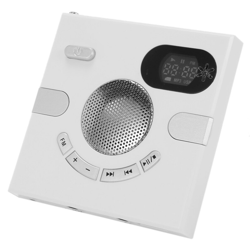 Wall Speaker Fm Radio with Time Display Headphone Jack Support Aux Audio Tf Card Usb Disk Mp3 Player Usb Charge: Default Title