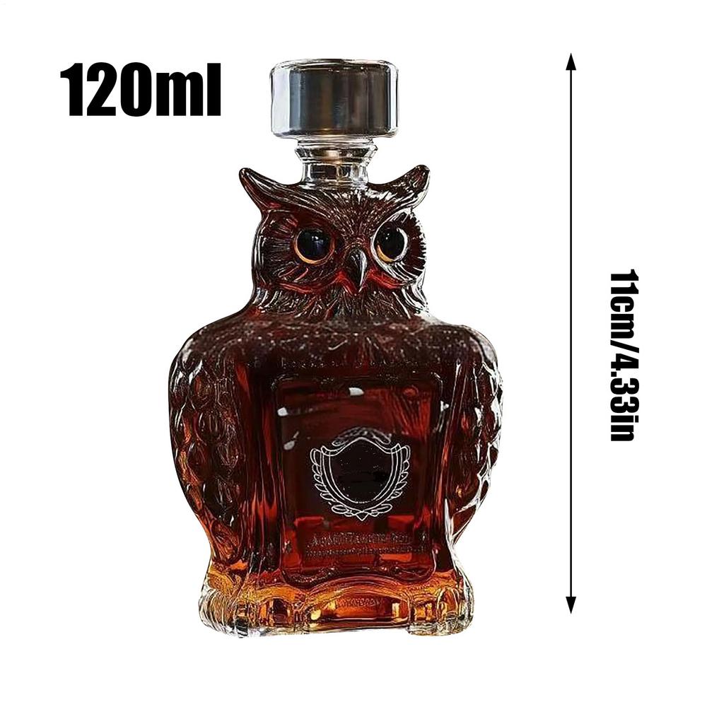 120ml Glass Wine Bottle Animal Statue Whiskey Liquor Decanter Bottle Wine Container For Alcohol Tabletop Decoration For Home Bar: Blue