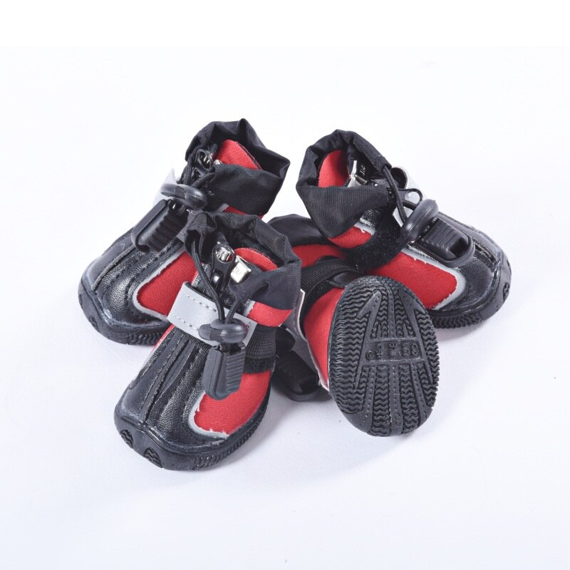 Winter Shoes For Dog Pet Waterproof Dog Boots Leather Snow RainNonslip Pet Shoes Outdoor Nonslip Paw Protector