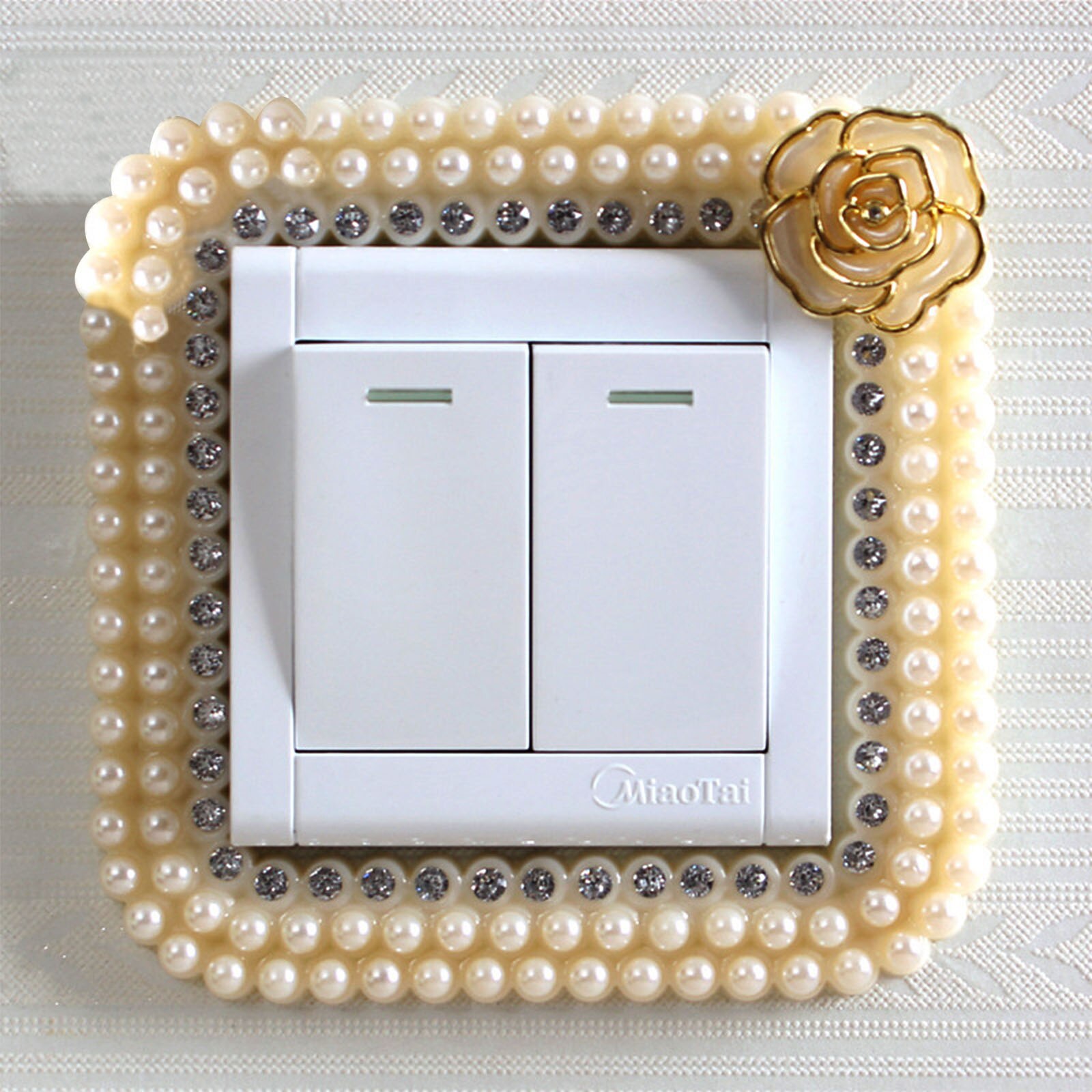 18 Stijlen Europese Stijl Draagbare Socket Decals Schakelaar Luxe Vierkante Kant Lichtschakelaar Cover Pastel Home Decor 1 Stuk