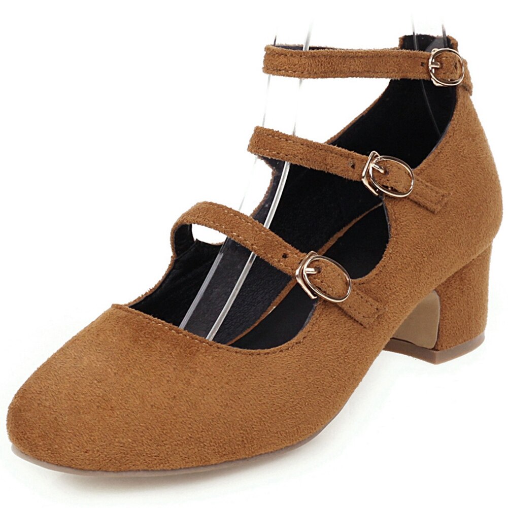 SARAIRIS Classic Female Thin Belt High Heel Leisure Sandals Dress Wedding Bride Round Toe Pumps Women Summer Shoes Woman: Brown / 6