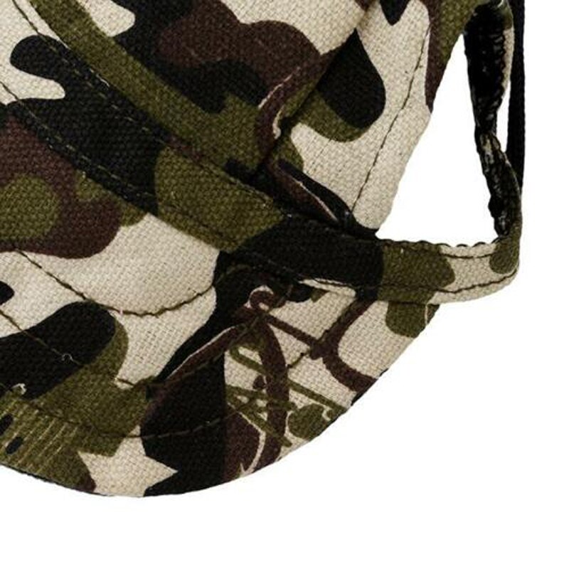 Hondenhoed zomerzonwering puppyhoeden kattenklep met oorgaten huisdierproducten buitenaccessoires zonnehoed: M camouflage