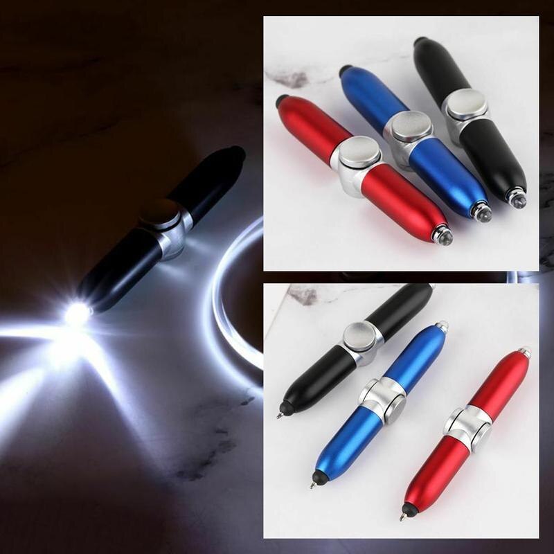 1 Pcs Multifunctionele Gyroscoop Pennen Decompressie Speelgoed Met Gyro Volwassen Pen Speelgoed Stress Licht Spinner Relief Led Balpen fing R7W3