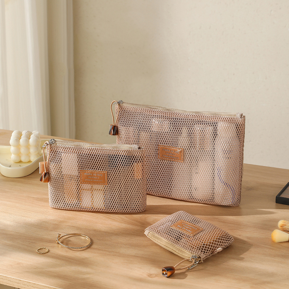 Mesh Clear Makeup Storage Small Bag Pillow Lipsticks Cosmetic Washbag Pouch Large Capacity Mini Women Organizer Bag Clutch Bag