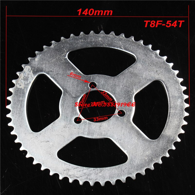 38 44 54 64 74 tann 38t 44t 54t 64t 74t t8f 35mm bakhjul mini moto atv quad dirt pit pocket bike cross 47cc 49cc deler