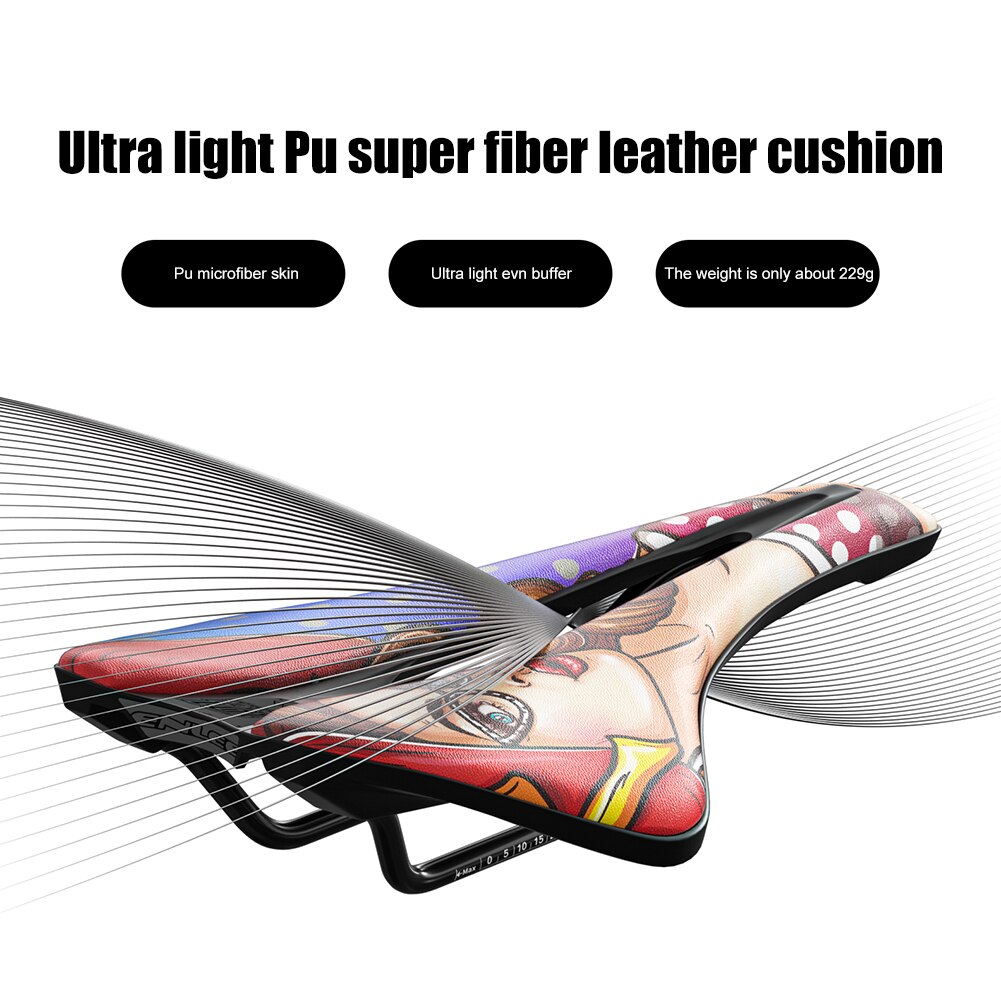 Racefiets Zadel Waterdichte Reflecterende Fiets Zadels Persoonlijkheid Patroon Mtb Hollow Out Ventilatie Zitkussen