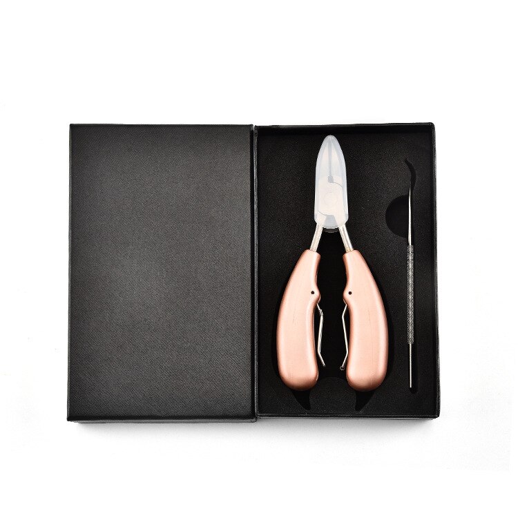 Cortaúñas para pies, alicates para cutículas, tijeras para dedos de los pies, recortador de boca de águila, herramientas para el cuidado de la corrección de uñas de paroniquia, 1 ud.: With Box