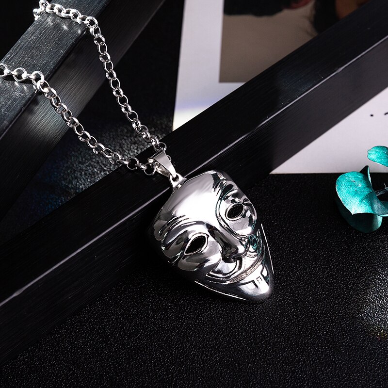 2019new Punk Mannen Ketting Kraai Schedel Hanger Ketting Trendy Sieraden Ketting Vrouwen Mode-sieraden: A00103MJ