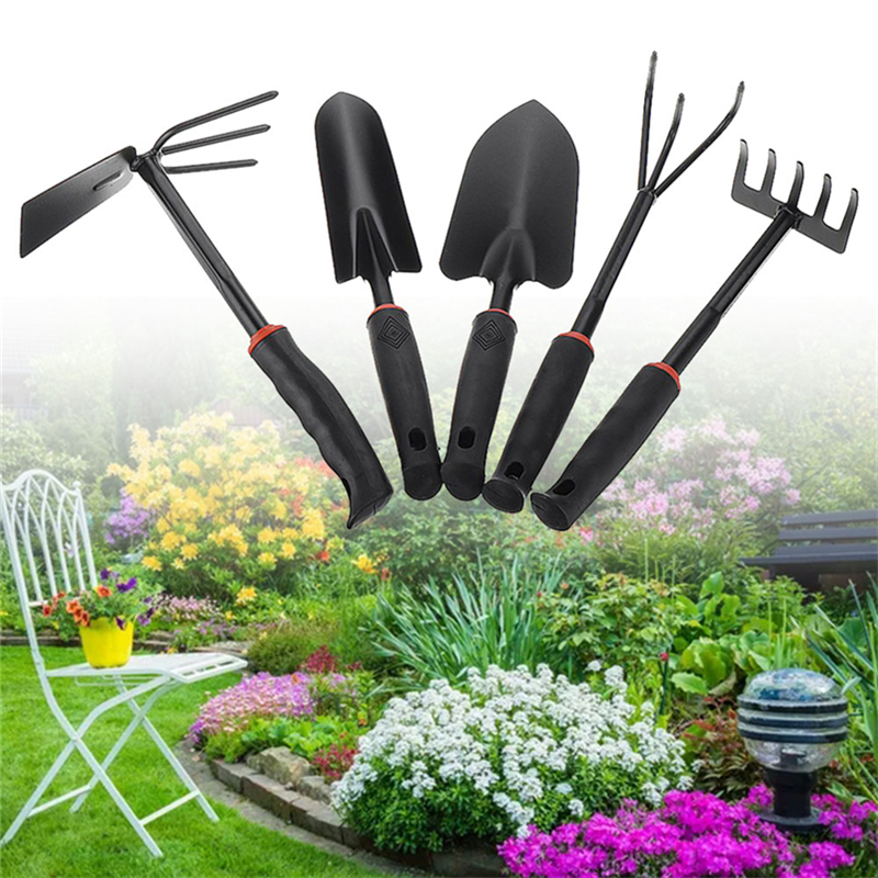 Durable Steel Hand Weeding Fork Transplanting Digging Tool Trowel Shovel Hoe 3/5 Pronged Rake for Garden Planting Hand Tool