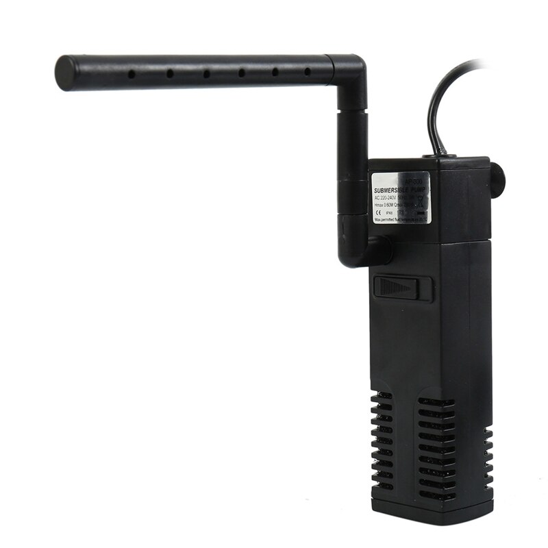 Internal 3-in-1 Aquarium Filter Adjustable Turtle Tank Built-in Filter Pump