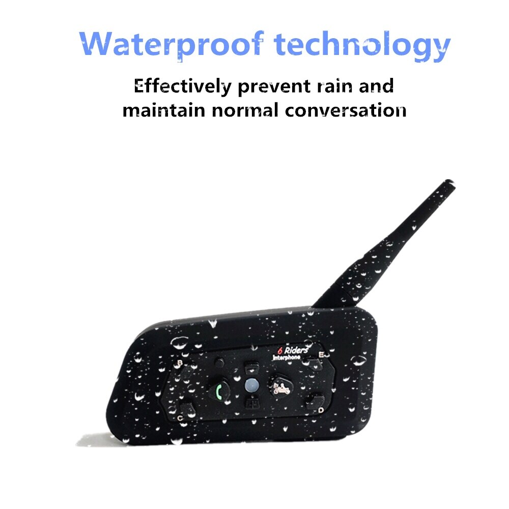 Motorhelm Intercom Communicator Helm Headset Interphone voor 6 Riders Motorcycle Intercom Motorfiets Bluetooth Moto