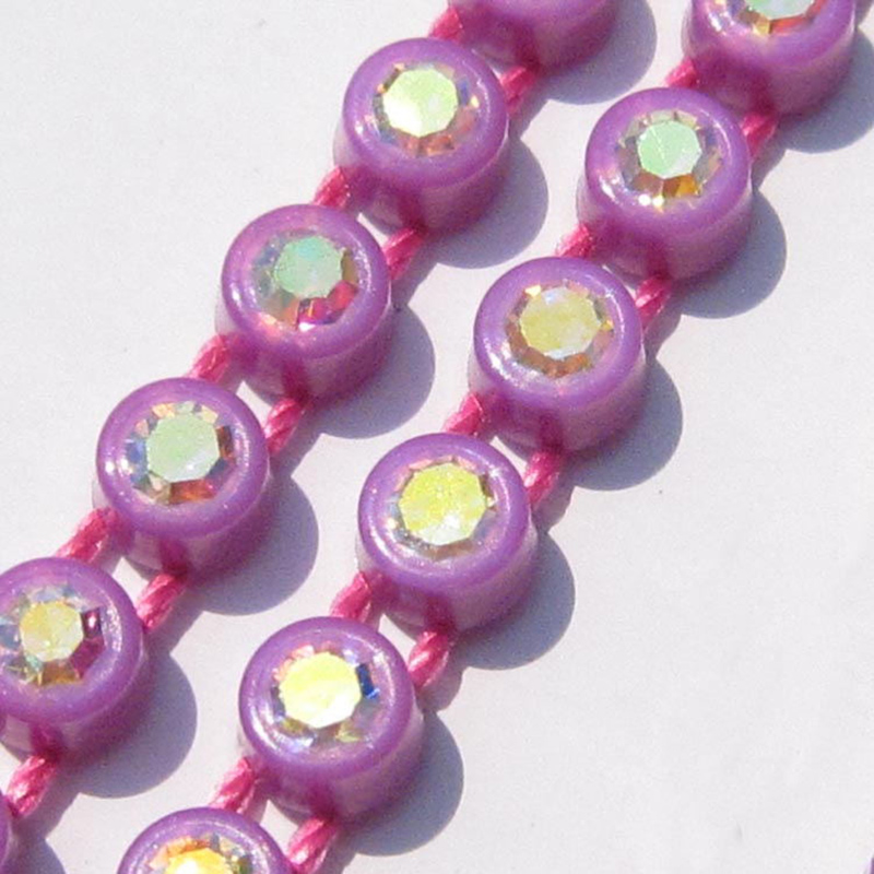 SS8 10 Meter Kunststoff Strass Streifenbildung Für einheimisch Perlen Schmuck Ohrring Strass Trimmen Kleidung Zubehör: Hellblau