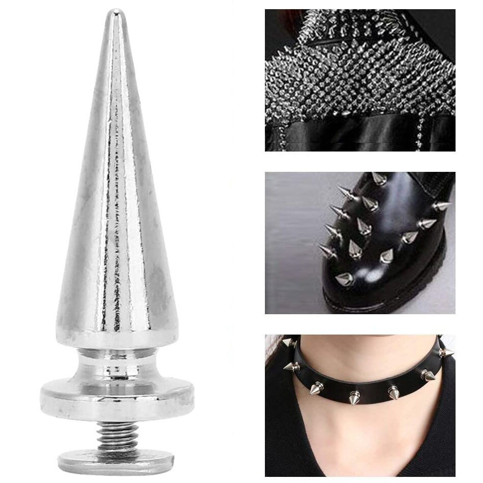Kegle pigge punk nitter stud skrue træ form tilbage pigge til diy håndværk cool nitter læder sko jakke håndværk tøj taske