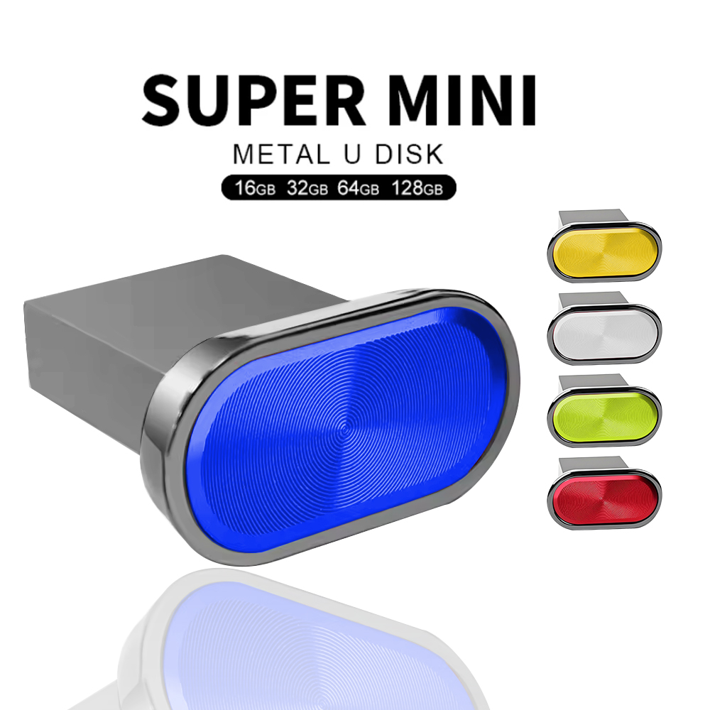 Super mini usb-flashdrives, 128gb metalen pendrives, 64gb waterdichte geheugensticks , 32gb rode, blauwe en zilveren pendrives , 16gb met echte capaciteit