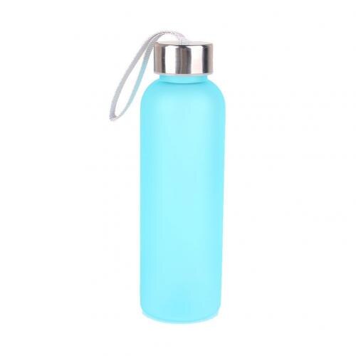 600Ml Outdoor Draagbare Camping Fietsen Reizen Drink Water Bottle Cup Waterkoker: Blauw