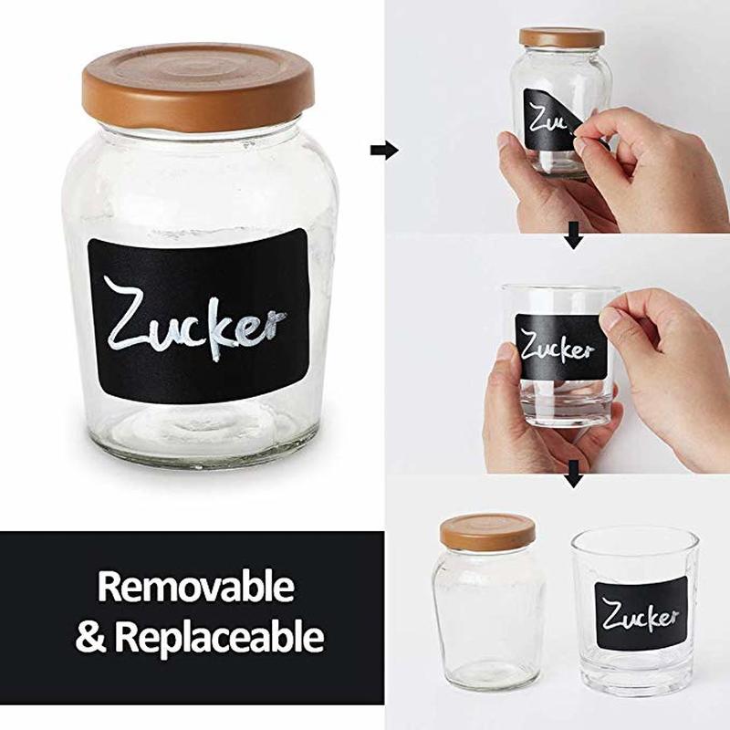 120Pcs Blackboard Stickers Label Reusable DIY Writable Stickers for kitchen Jars Removable Waterproof Chalkboard Labels sticker