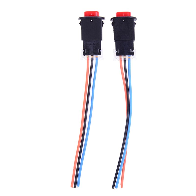 Interruptor de luz de peligro para motocicleta, intermitente de advertencia doble, señal de emergencia con bloqueo de 3 cables, 2 uds.