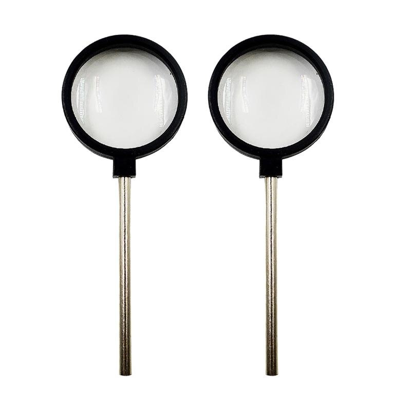 2Pcs Handheld Fysieke Optische Lens Concave Bolle Lens Voor Natuurkunde Onderwijs Natuurkunde Optische Student Experiment Apparatuur