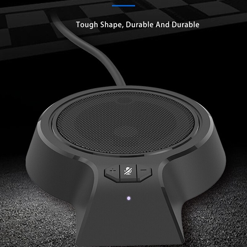 USB Conference Microphone, 360° Omnidirectional PC Microphones with Mute, Plug & Play for Video Meeting,Gaming,Chatting