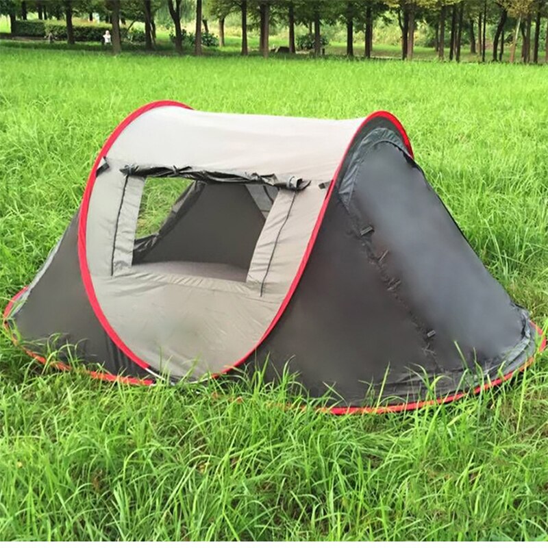 Camping Pop Up Tent Waterdicht Past 2-3 Personen Draagtas Inbegrepen: Brown
