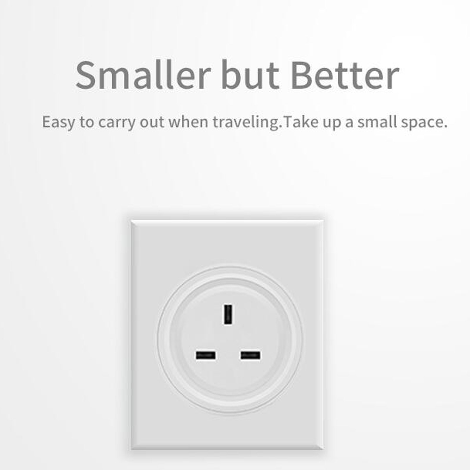 Smart WiFi plug adapter 16A remote voice control power monitor socket timing function can be used with mobile phone APP45#