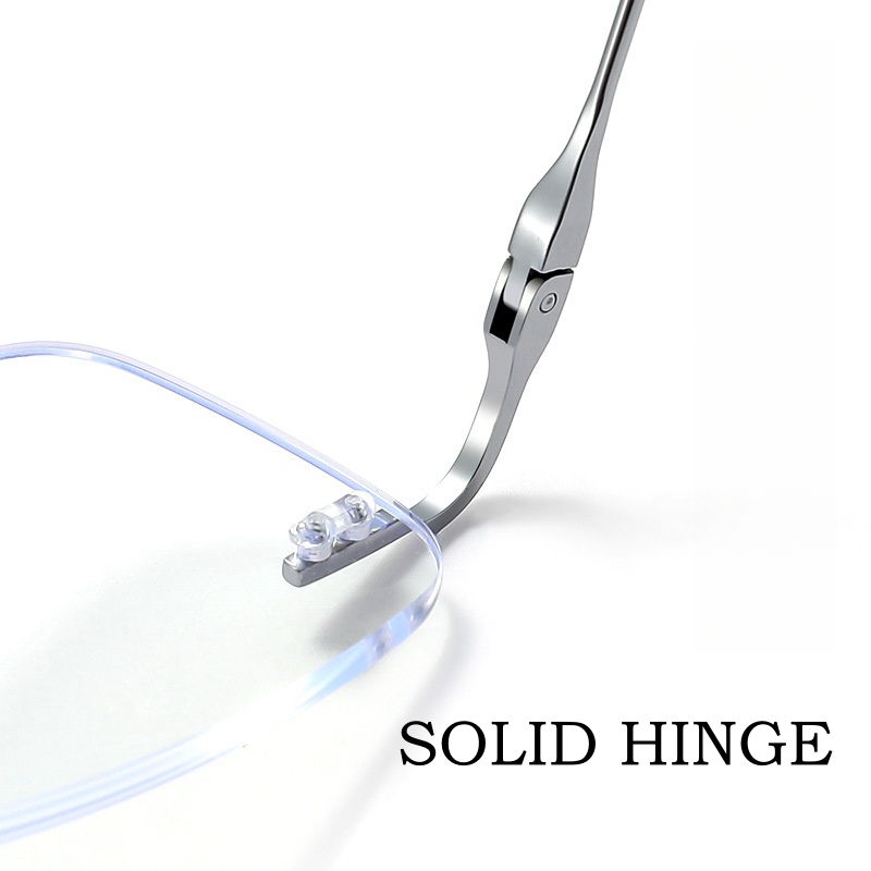 Montura de gafas YIMARUILI ultraligera sin montura para hombre, monturas de gafas simples de titanio puro de lujo súper ligeras para mujer 233525 WK