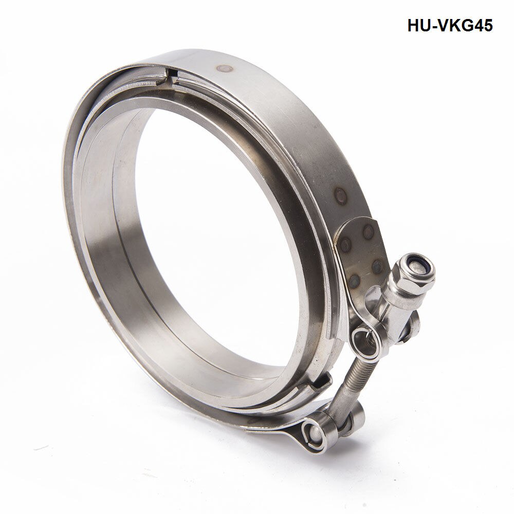 4.5" Inch V-Band /V Band Clamp Flange Kit For Turbo Exhaust Wastegate Fabrication Car Sport HU-VKG45