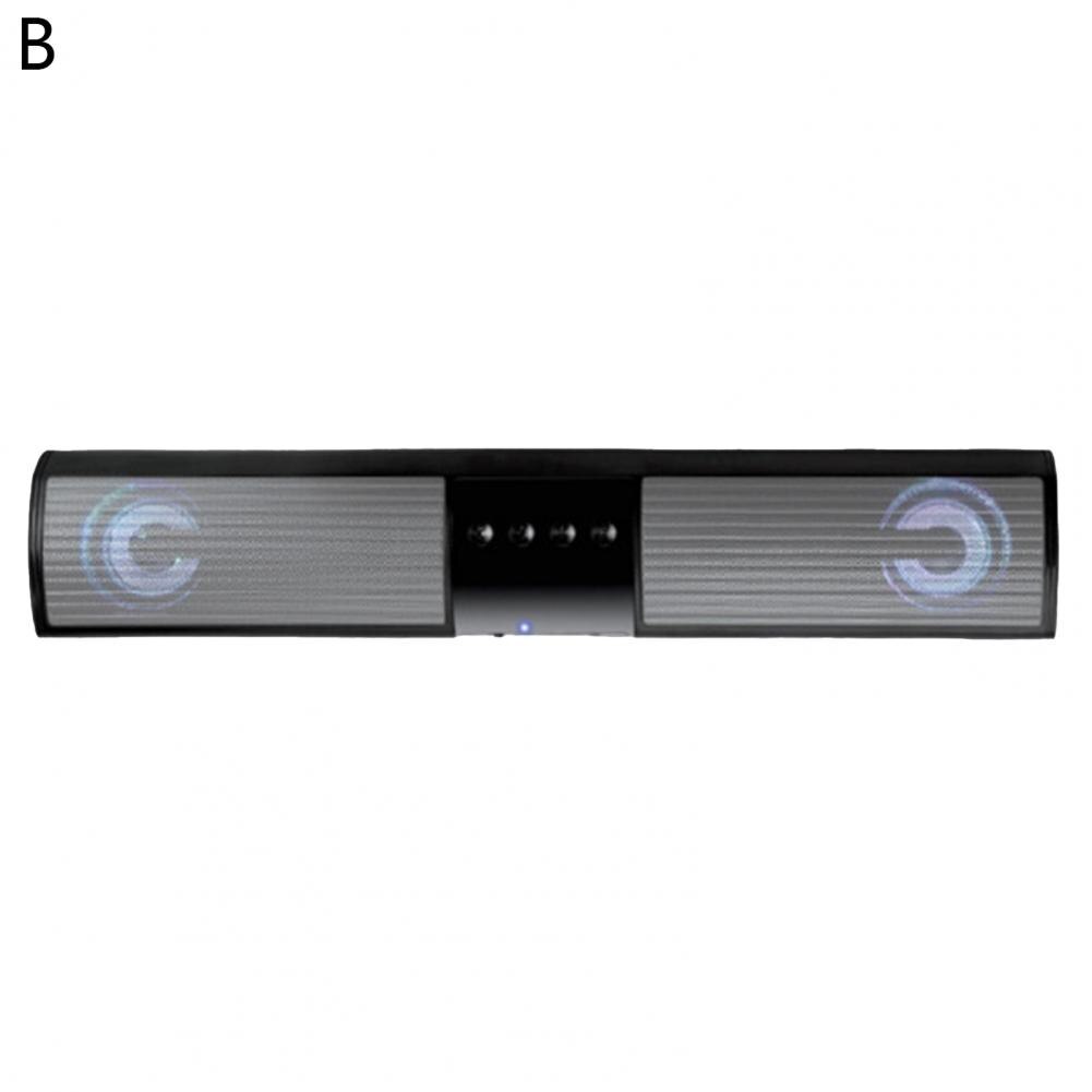 For PC Laptop Theater TV Speaker AUX 3.5mm Loudspeaker TV Sound Bar Wired and Wireless Bluetooth5.0 Home Surround SoundBar: B