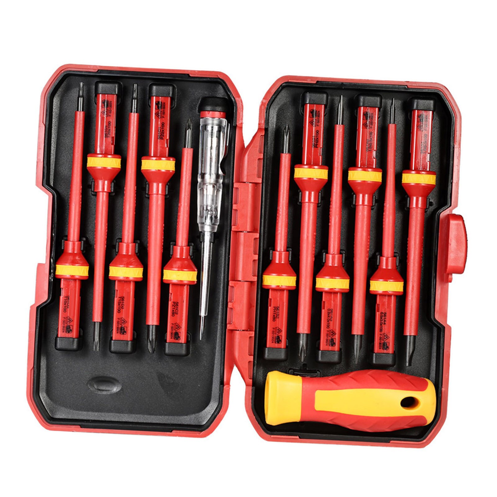 13pcs 1000V screwdriver set Insulated Screwdrivers Sets with Magnetic Slotted Torx Bits Impact Electrician Repair Tools Kit: Default Title