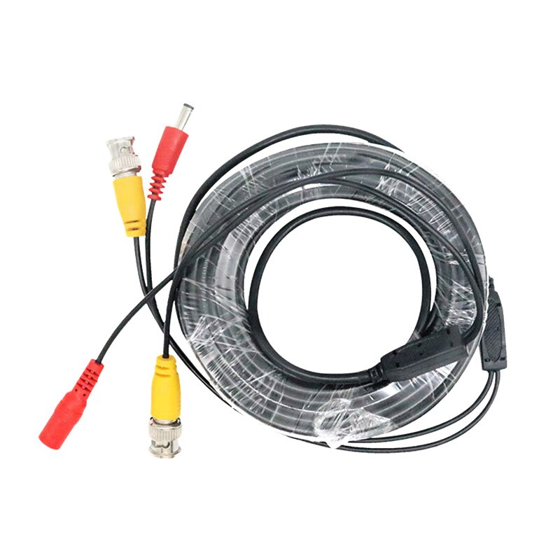 Cable Coaxial de vigilancia de seguridad, conector BNC y DC de Cable CCTV para sistema de cámara CCTV AHD