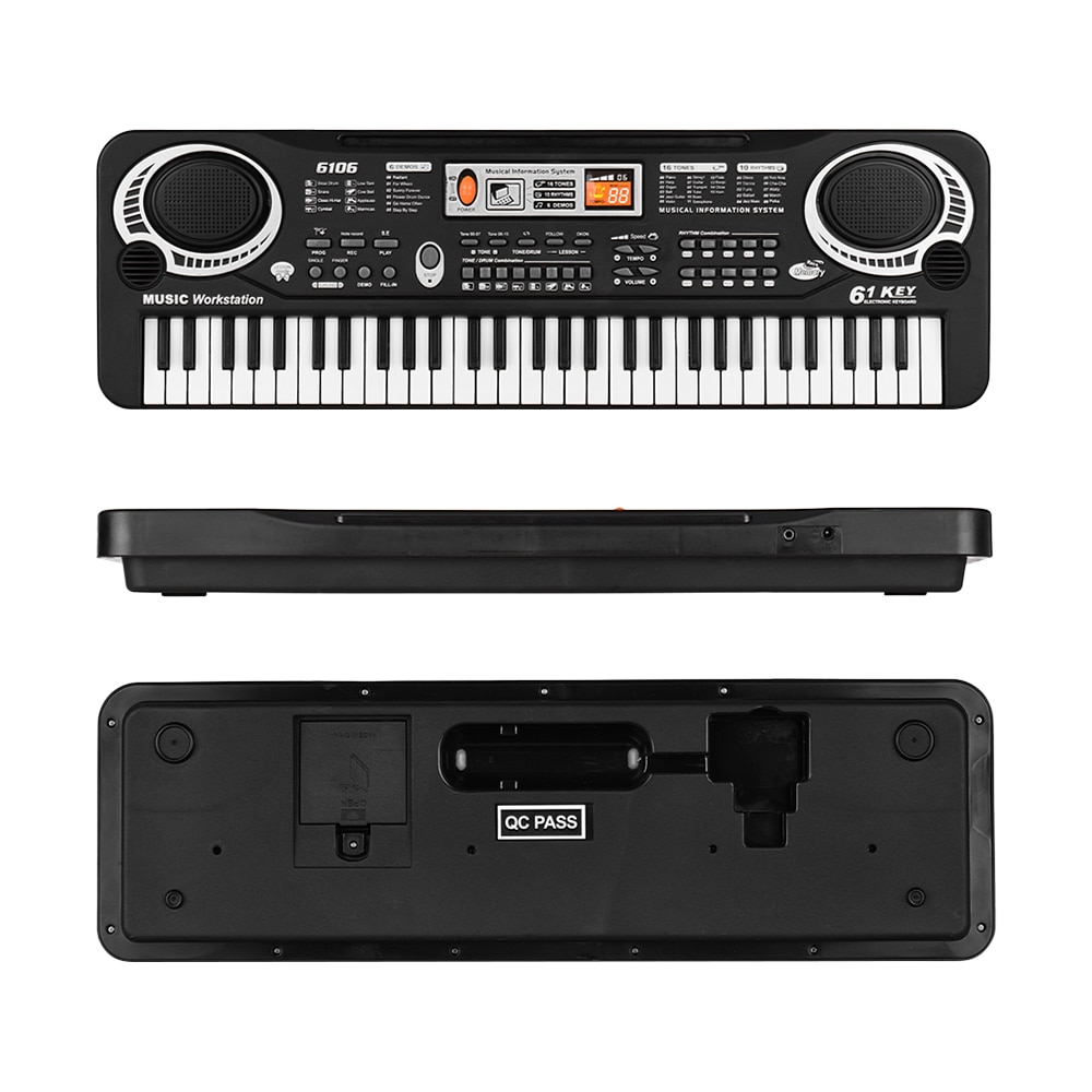 Electronic Digital Piano Keyboard 61 Keys with Dual Speakers Set