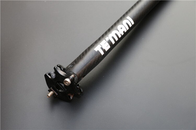 TEMANI Full Carbon Fiber Bicycle Seatpost MTB/Road Bike SeatPost Offset 20 degrees Bicycle parts 25.4/.27.2/30.8/31.6*350/400mm