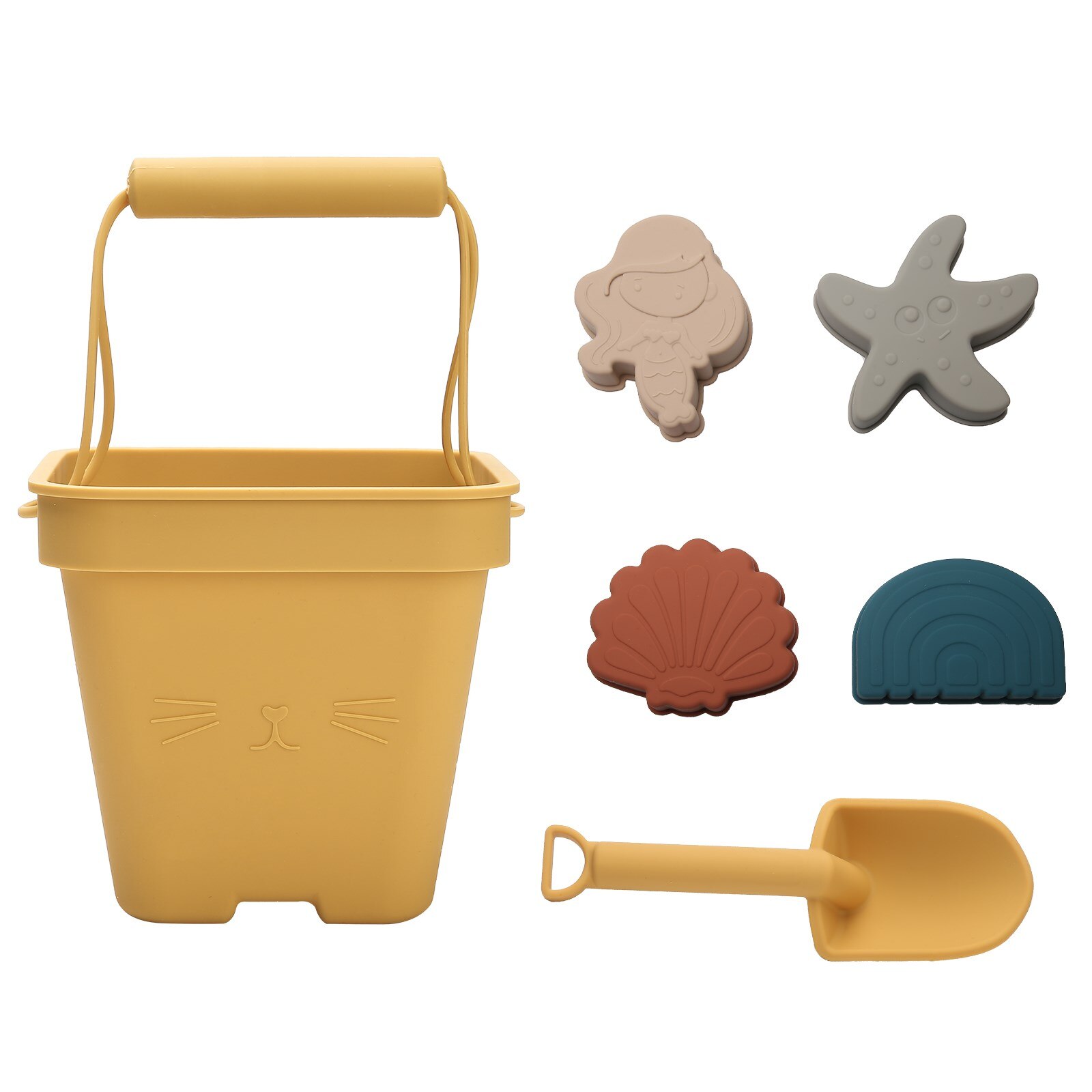 6 Pcs/set Summer Outdoor Children Beach Toys Mini Digging Sand Tool with Shovel Portable Children Bucket Sandbox Toy Kids: 3