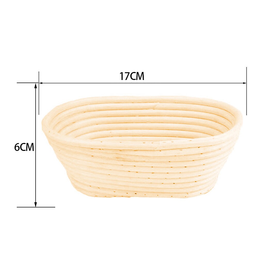 Natural Rattan Bread Proofing Basket Natural Oval Rattan Wicker Dough Fermentation Sourdough Banneton Bread Basket Baking Tools: Chocolate