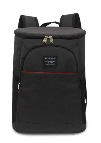 20L Thermal Backpack Waterproof Thickened Cooler Bag Large Insulated Outdoor Picnic Refrigerator Lunch Bag: black