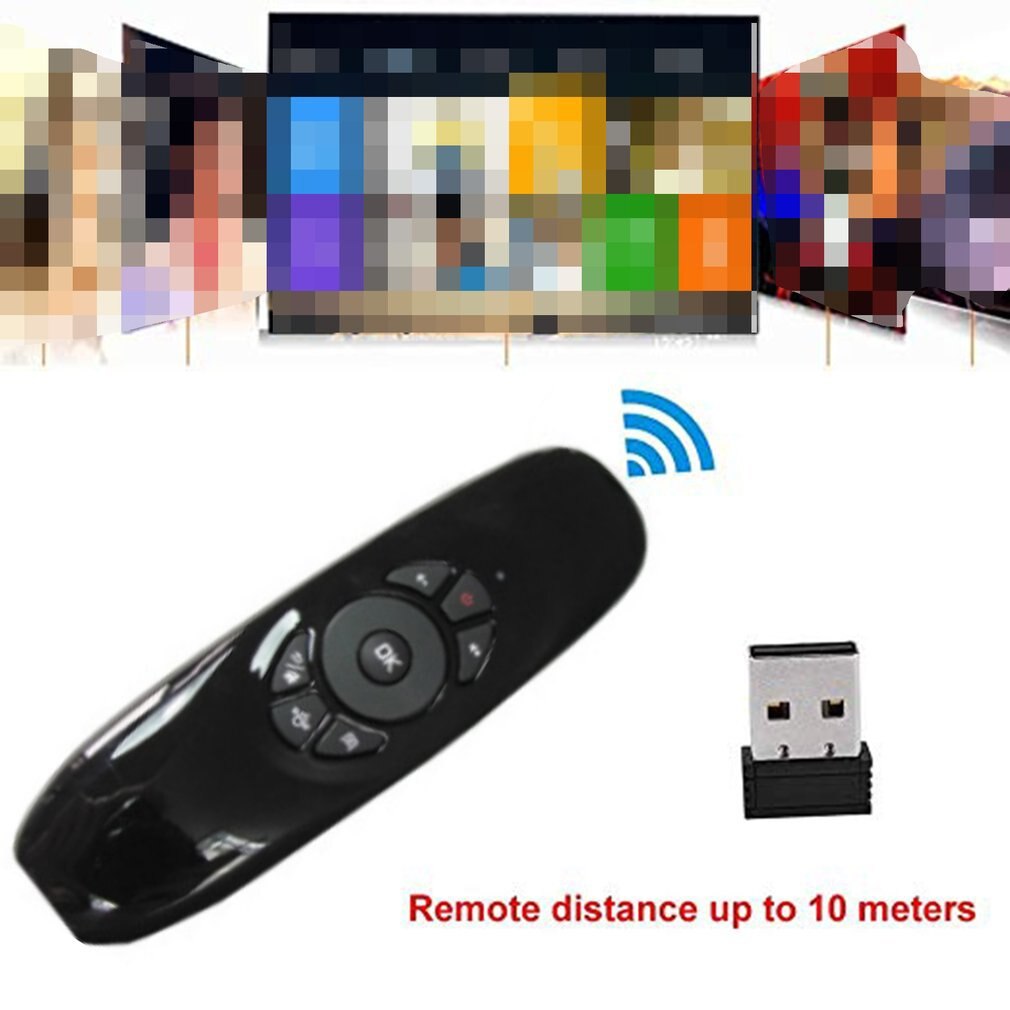C120 Multi-idioma versión inalámbrico Air Mouse Mini teclado ratón somatosensorial giroscopio de doble cara de Control remoto
