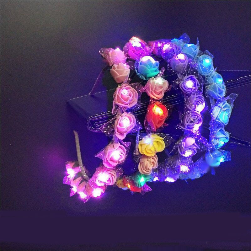 Kinderen meisjes feest verkleedkleding make-up hoofdband haarband slinger lichtgevende led bruiloft carnaval nachtclub rekwisieten