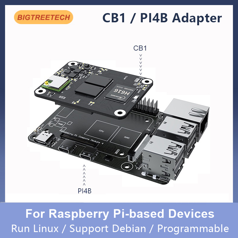BIGTREETECH BTT CB1 PI4B adaptador placa de impresora 3D soporte CM4 agregar pulpo V1.1 SKR MINI E3 V3.0 placa base VS Raspberry Pi CM4