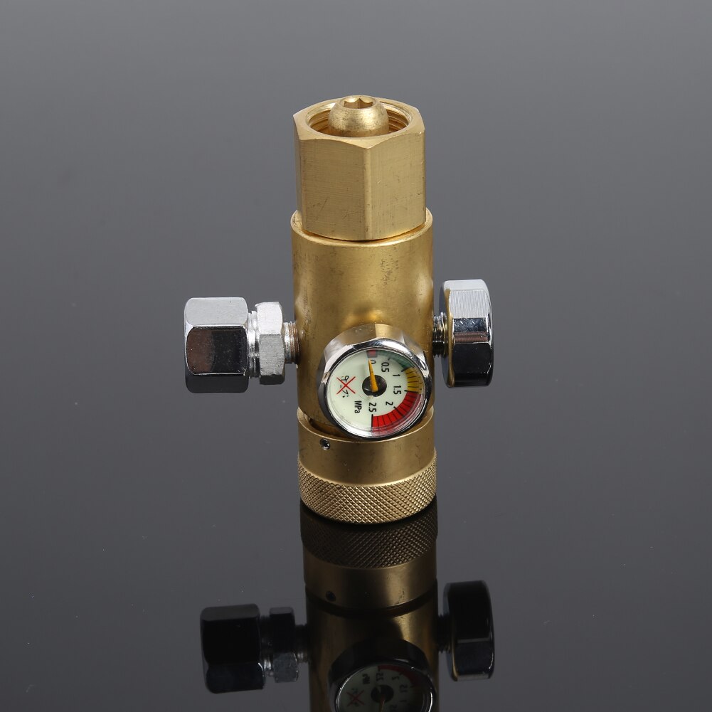Air Compressor Pressure Regulator 0.4-25MPa Oxygen Gas Pressure Reducer Air Flow Regulator Gauge Meter Gas Measuring Tools