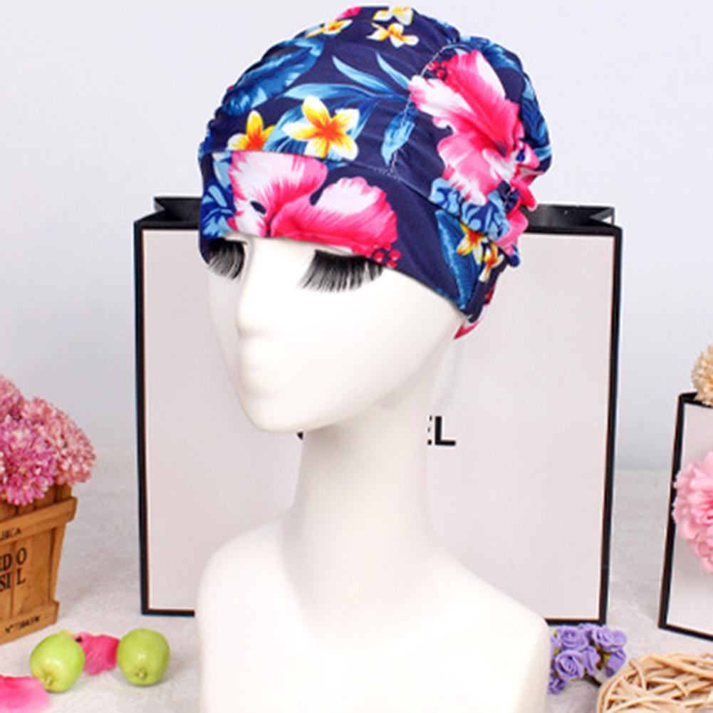 Svømmehat dygtig fremstilling svømmehat kvinder langt hår badehætte drapere fleksibel svømmehat ørebeskytte